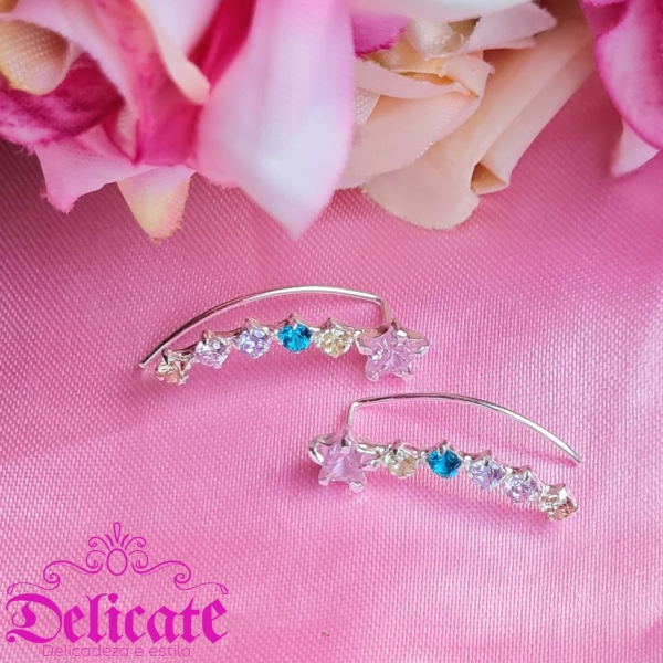 Ear Cuff Estrela Cadente Arco Iris - Image 3